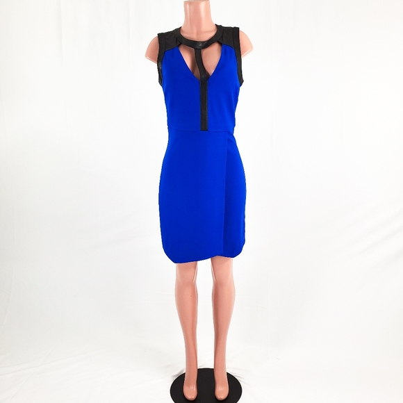 XOXO Royal Blue Cut Out Sheath Midi Dress - Picture 2 of 11